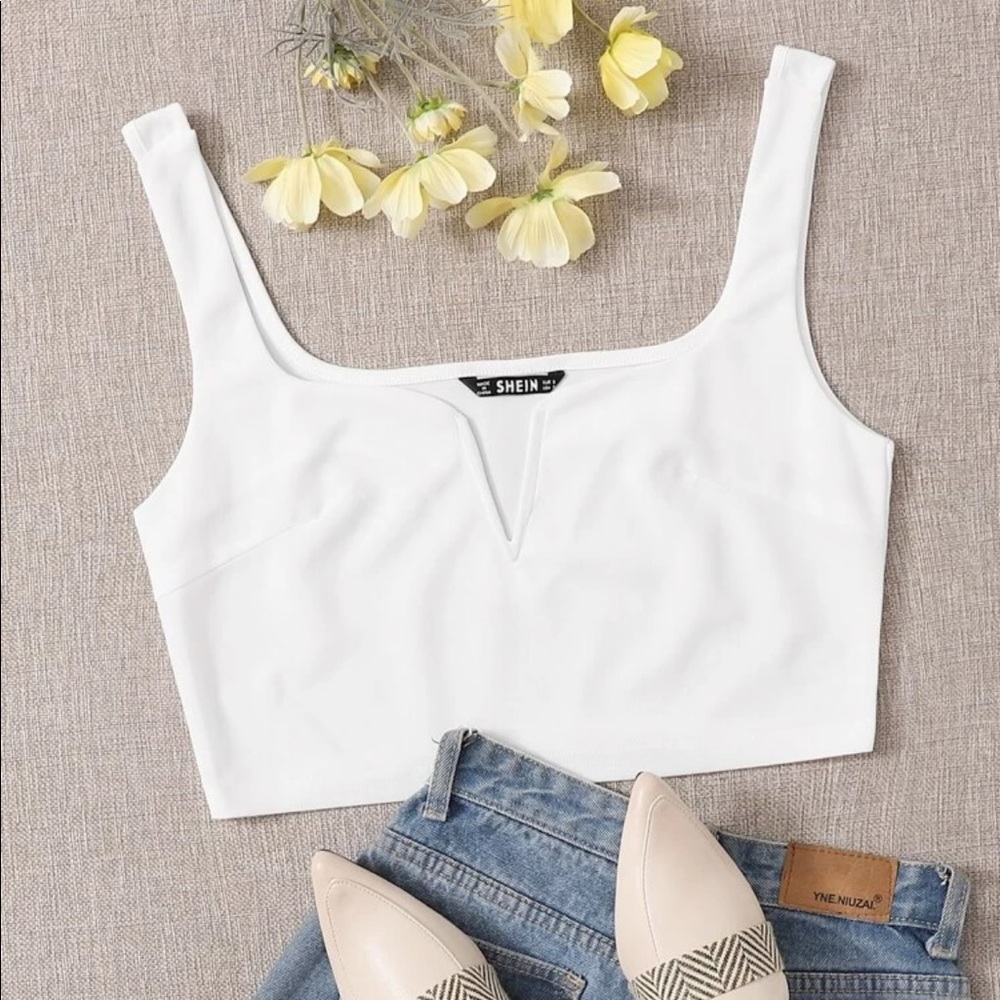 White SHEIN crop top size xl